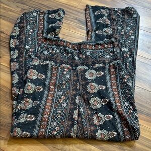 Shosho Floral Patterned Wide Leg Pants